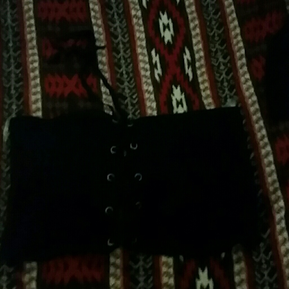 Black corset belt